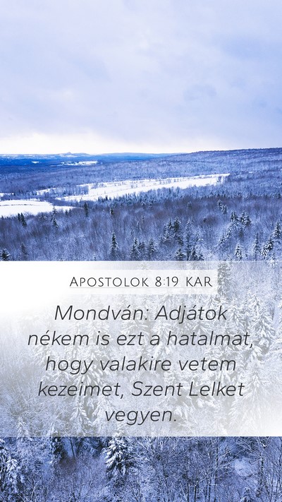 Apostolok 8:19 KAR Bible Verse Image