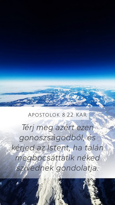 Apostolok 8:22 KAR Bible Verse Image