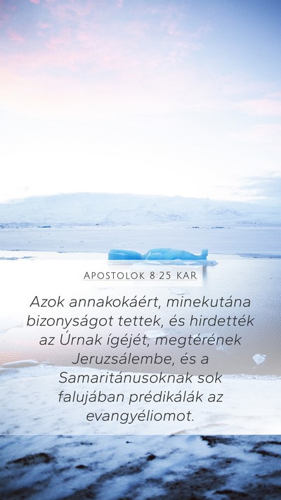Apostolok 8:25 KAR Bible Verse Image