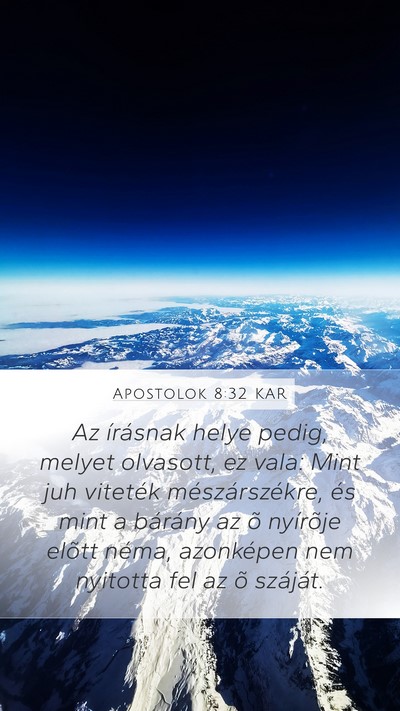 Apostolok 8:32 KAR Bible Verse Image