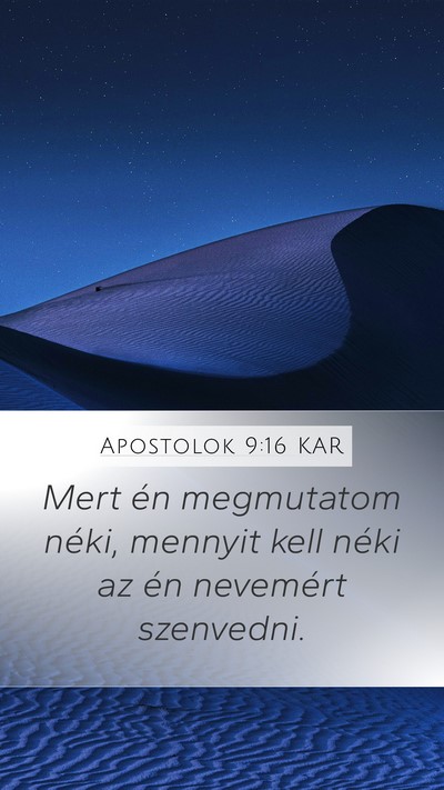 Apostolok 9:16 KAR Bible Verse Image