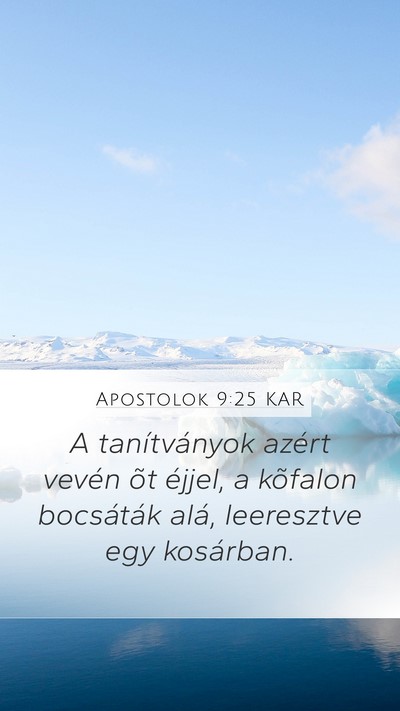 Apostolok 9:25 KAR Bible Verse Image