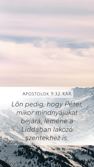 Apostolok 9:32 KAR Bible Verse Image