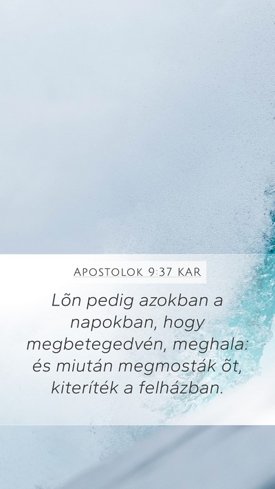 Apostolok 9:37 KAR Bible Verse Image