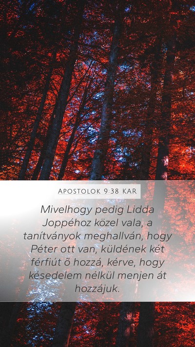 Apostolok 9:38 KAR Bible Verse Image