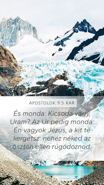 Apostolok 9:5 KAR Bible Verse Image