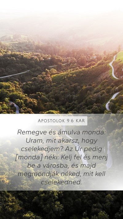 Apostolok 9:6 KAR Bible Verse Image