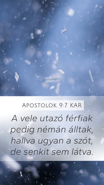 Apostolok 9:7 KAR Bible Verse Image