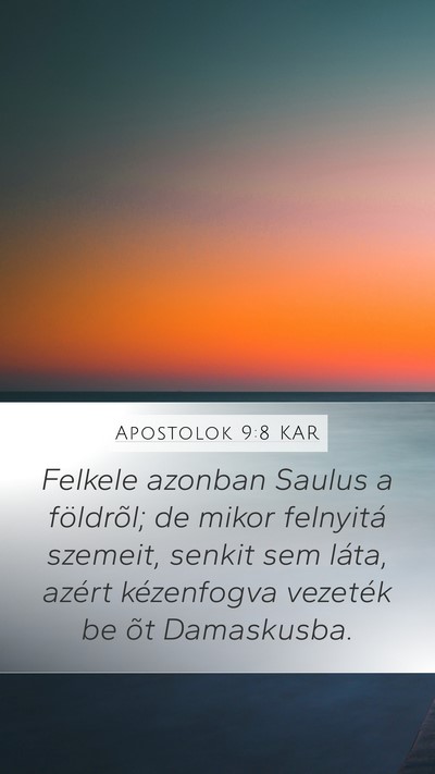 Apostolok 9:8 KAR Bible Verse Image