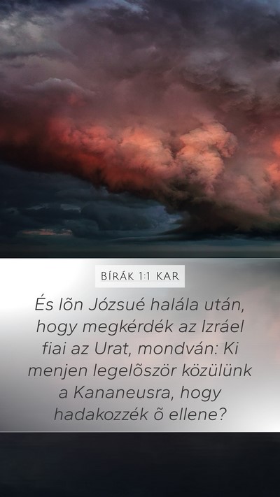 Bírák 1:1 KAR Bible Verse Image
