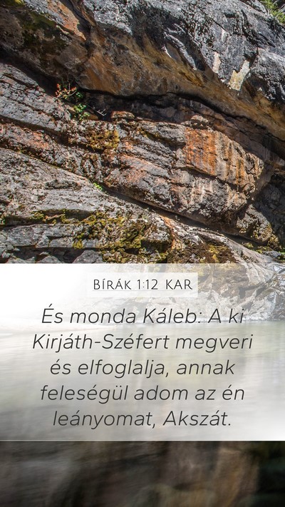 Bírák 1:12 KAR Bible Verse Image