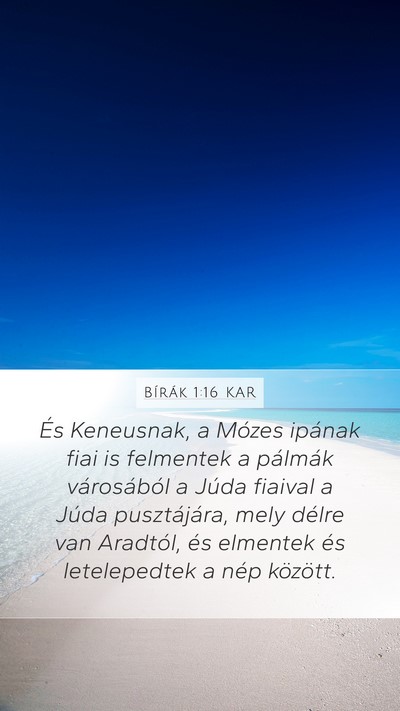 Bírák 1:16 KAR Bible Verse Image