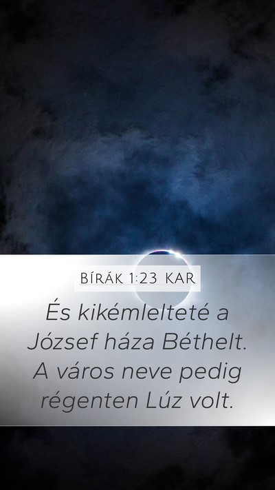 Bírák 1:23 KAR Bible Verse Image