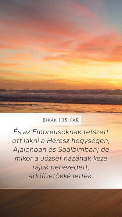Bírák 1:35 KAR Bible Verse Image