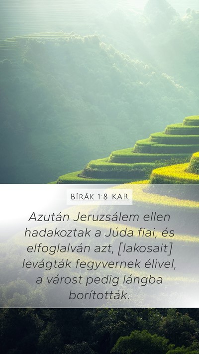 Bírák 1:8 KAR Bible Verse Image
