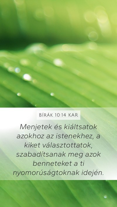 Bírák 10:14 KAR Mobile Phone Wallpaper - Menjetek és kiáltsatok azokhoz az istenekhez, a - Mobile Bible Verse Wallpaper