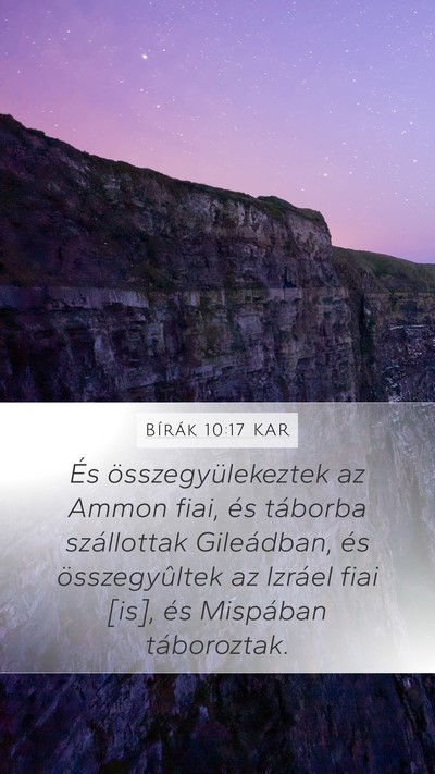 Bírák 10:17 KAR Bible Verse Image