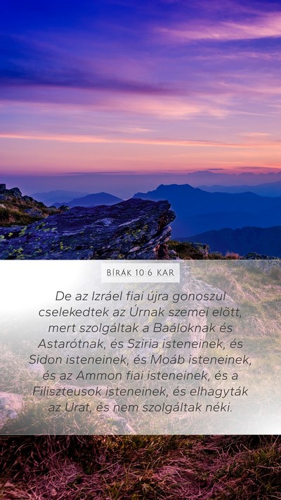 Bírák 10:6 KAR Bible Verse Image
