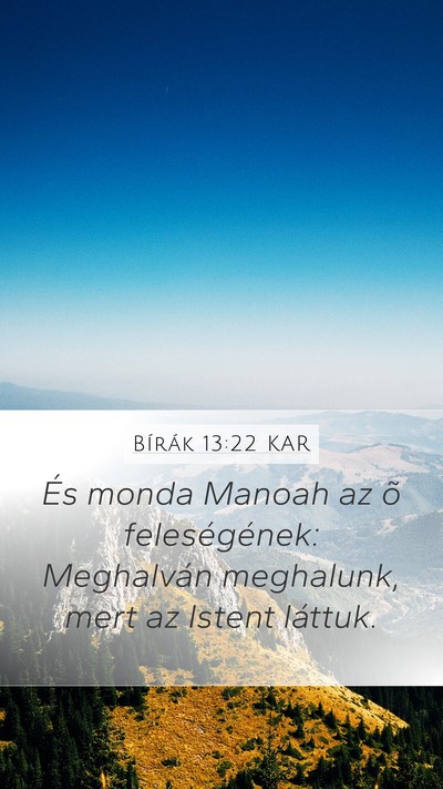 Bírák 13:22 KAR Bible Verse Image
