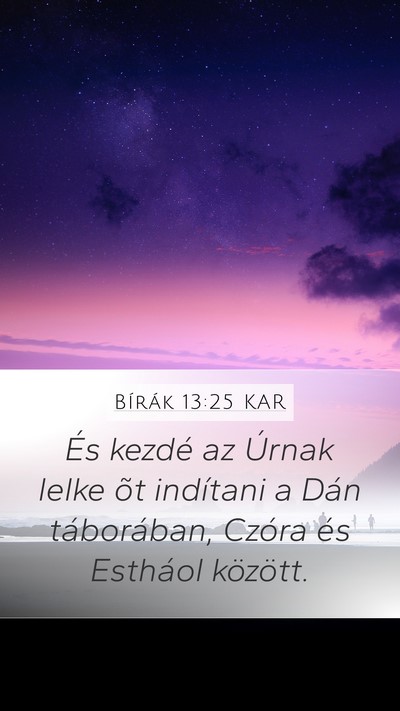 Bírák 13:25 KAR Bible Verse Image