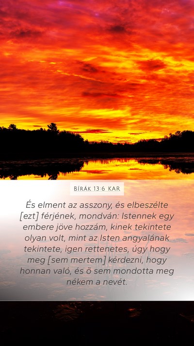 Bírák 13:6 KAR Bible Verse Image