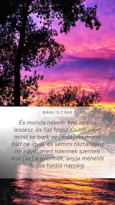 Bírák 13:7 KAR Bible Verse Image