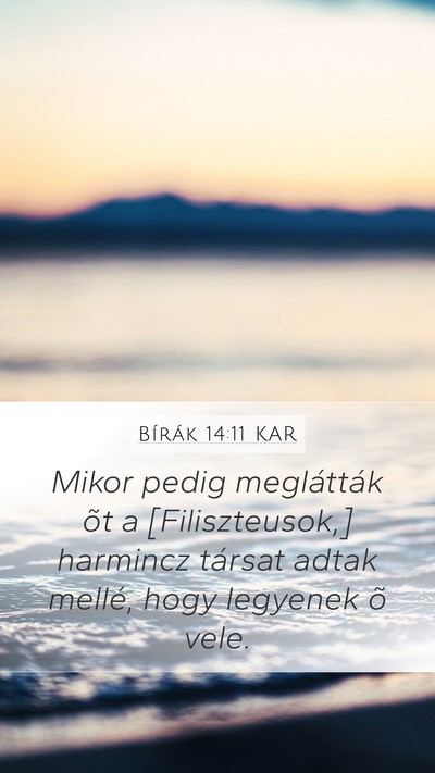 Bírák 14:11 KAR Bible Verse Image