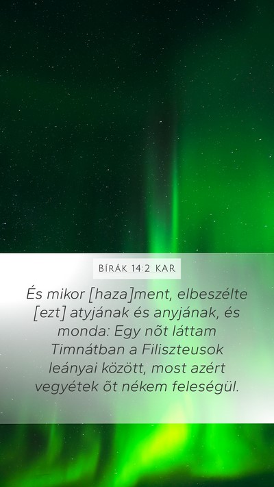 Bírák 14:2 KAR Bible Verse Image