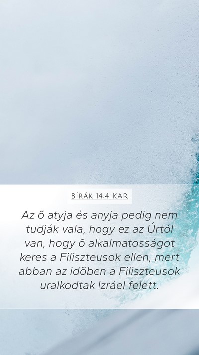 Bírák 14:4 KAR Bible Verse Image