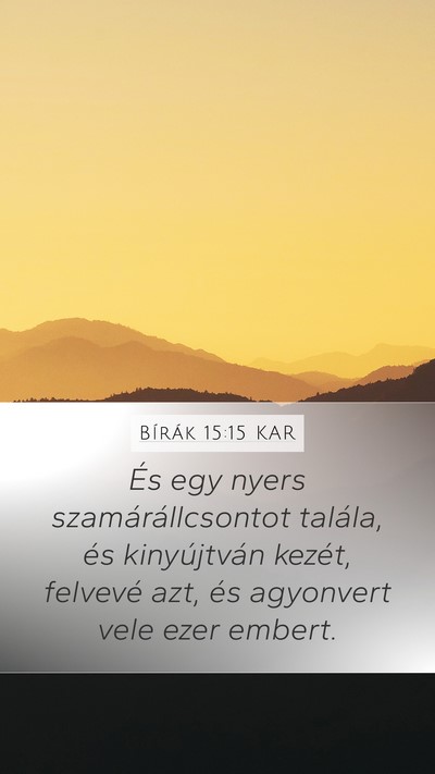 Bírák 15:15 KAR Bible Verse Image