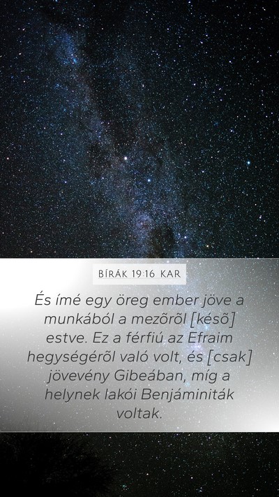 Bírák 19:16 KAR Bible Verse Image