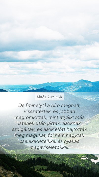 Bírák 2:19 KAR Bible Verse Image