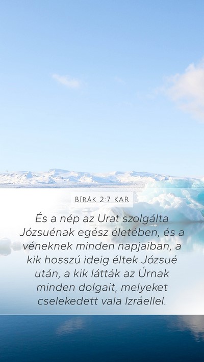 Bírák 2:7 KAR Bible Verse Image