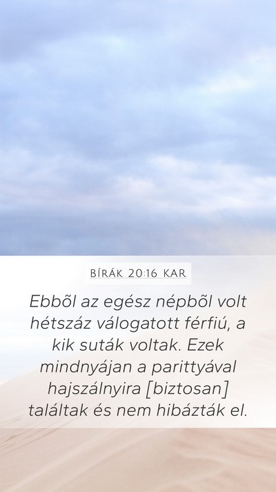 Bírák 20:16 KAR Bible Verse Image