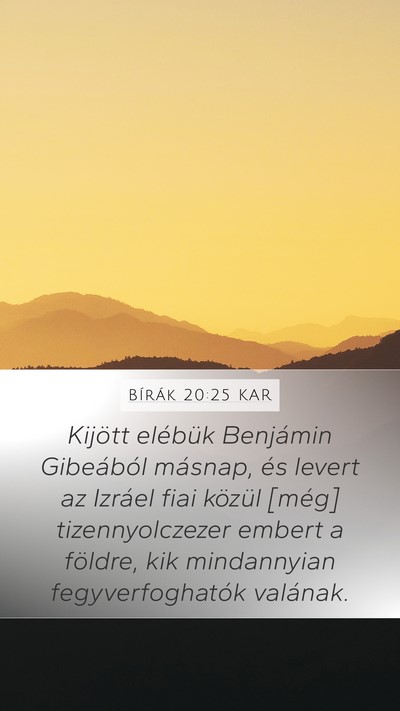 Bírák 20:25 KAR Bible Verse Image