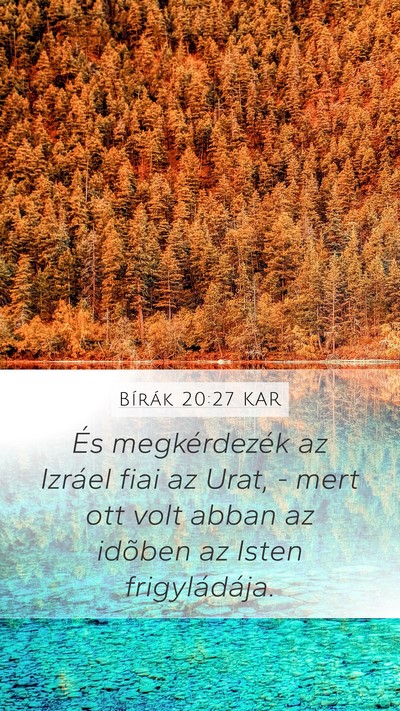 Bírák 20:27 KAR Bible Verse Image