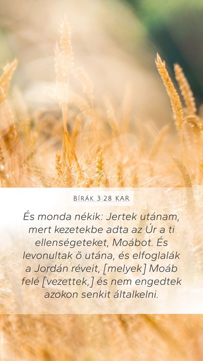 Bírák 3:28 KAR Bible Verse Image