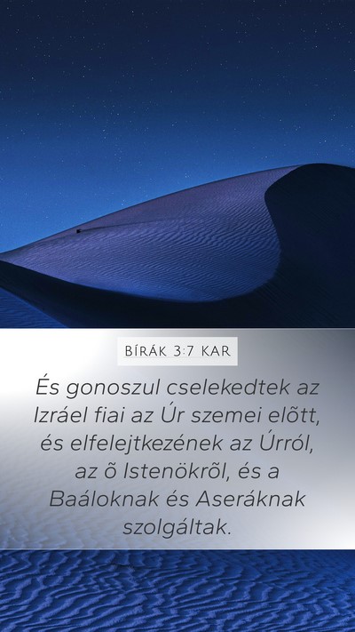 Bírák 3:7 KAR Bible Verse Image