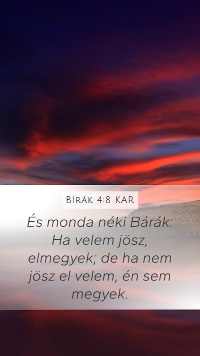 Bírák 4:8 KAR Bible Verse Image