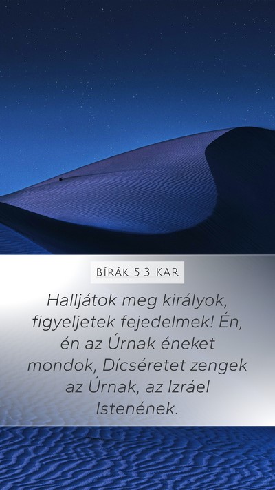 Bírák 5:3 KAR Bible Verse Image