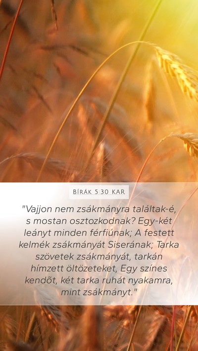 Bírák 5:30 KAR Bible Verse Image