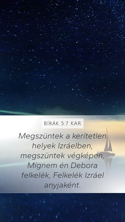 Bírák 5:7 KAR Bible Verse Image