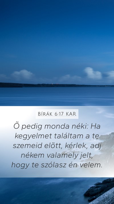 Bírák 6:17 KAR Bible Verse Image