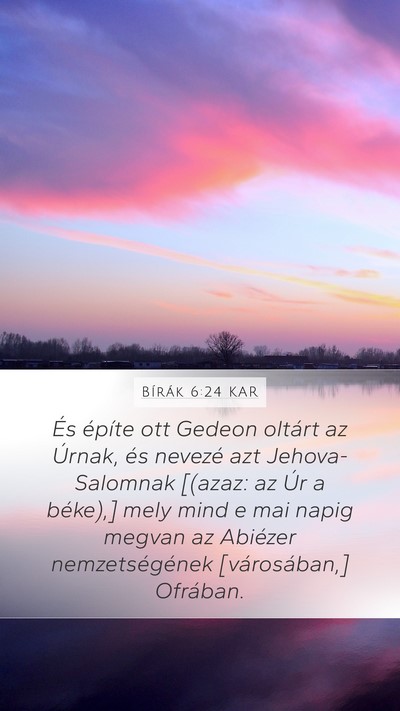 Bírák 6:24 KAR Bible Verse Image