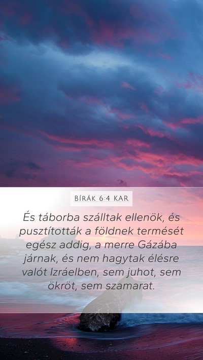 Bírák 6:4 KAR Bible Verse Image