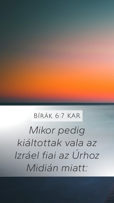 Bírák 6:7 KAR Bible Verse Image