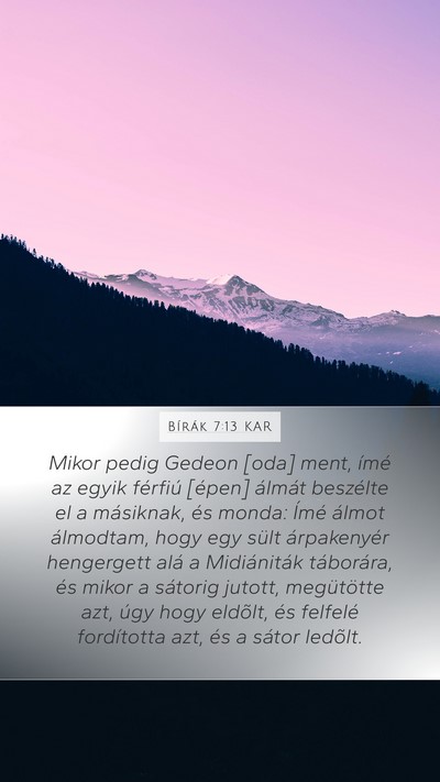 Bírák 7:13 KAR Bible Verse Image