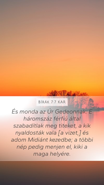 Bírák 7:7 KAR Bible Verse Image