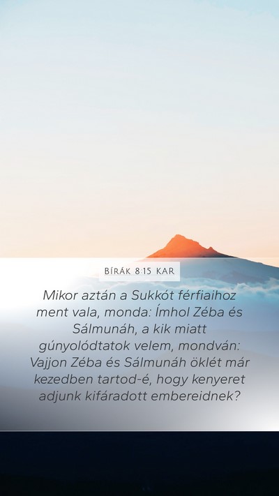Bírák 8:15 KAR Bible Verse Image