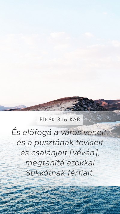Bírák 8:16 KAR Bible Verse Image